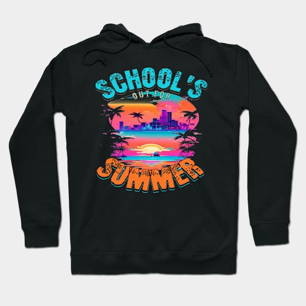 Out For Summer, Hello Summer Funny Surfer Riding Surf Surfing Lover Gifts Hoodie by Customo